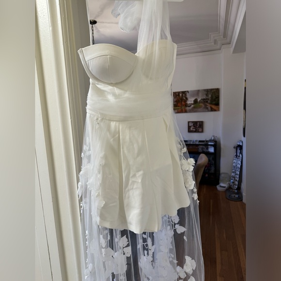CONFÊTE MONEOE BRIDAL ROMPER WITH TRAIN - Picture 6 of 9